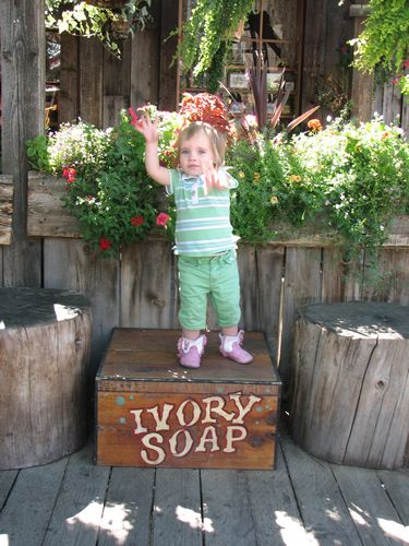 On her Soap Box in Winthrop