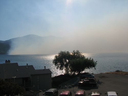 Forest Fire Smoke Over Chelan