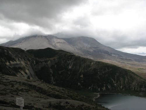 Cloudy Mount Saint Helens