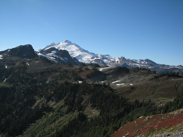 Mount Baker and Trail from Lake Ann