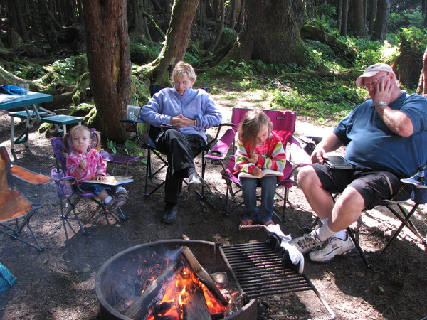 Camp Fire with Nana and Papa