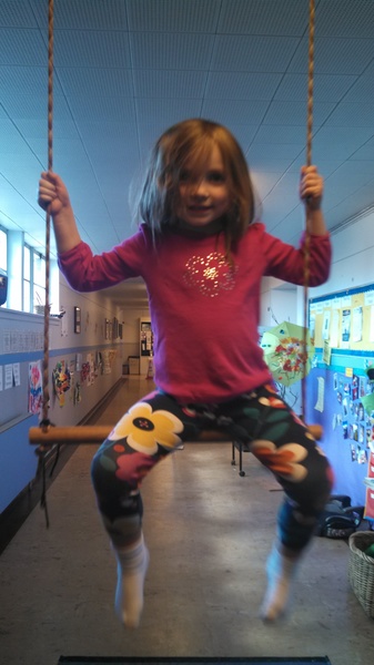 Swinging at Preschool