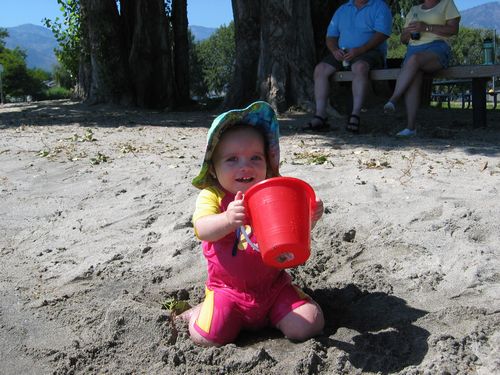 Playing on the Beach (and eating sand)
