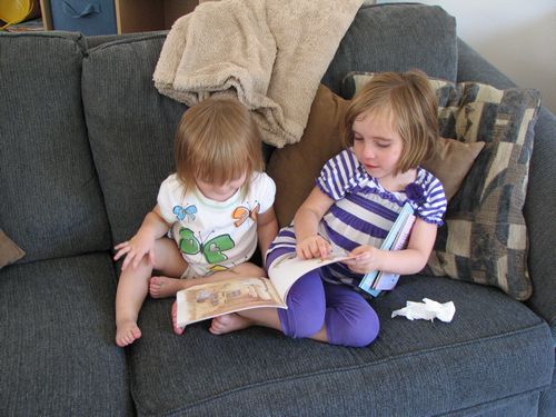 Reading to Lily