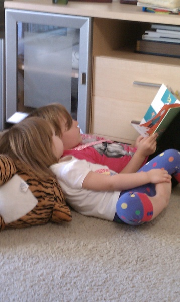 Reading to Lily