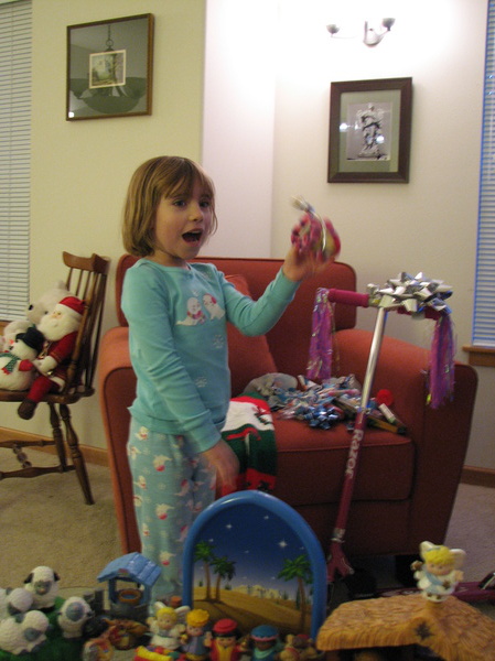 Excited from her Gift