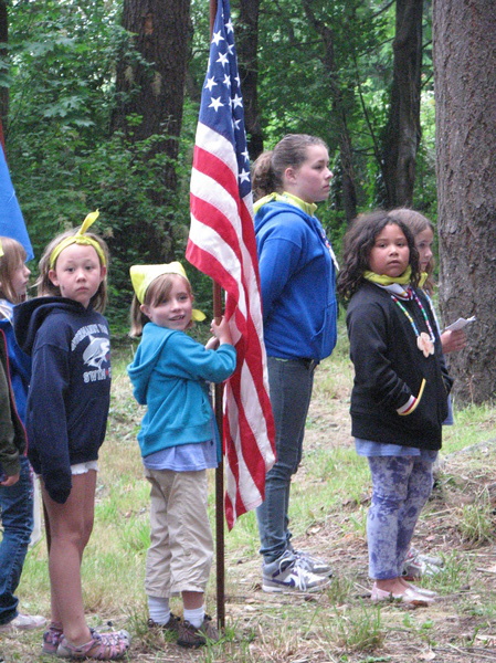 Girl Scout Day Camp Flag Bearer