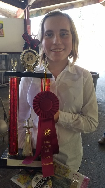 First in 4-H Fitting and Showing