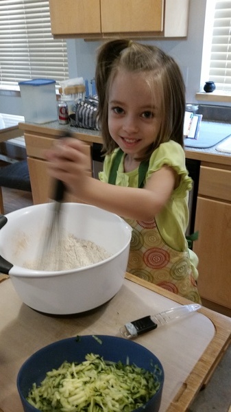 Making Zucchini Bread